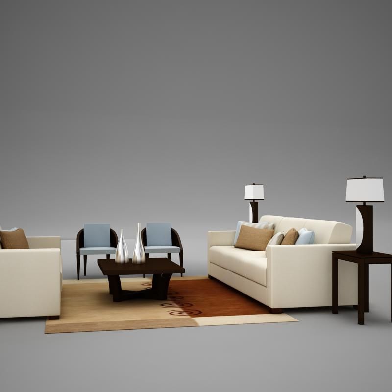 Living room collection 3d model