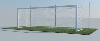 Goal calcistico royalty-free 3d model - Preview no. 6