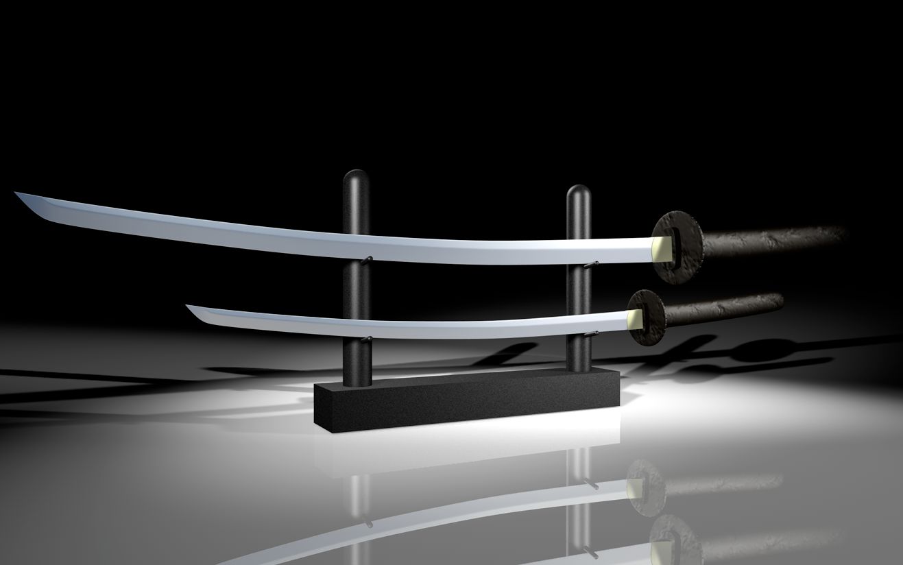 Samurai Swords 3d model