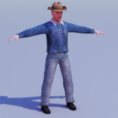 Cowboy 3DModel 3d model