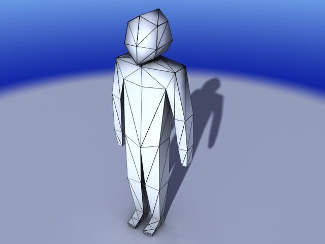 Carattere Low Poly 3d model