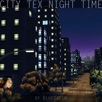 Ciudad Tex Night Time royalty-free modelo 3d - Preview no. 3