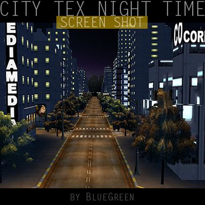 Ciudad Tex Night Time royalty-free modelo 3d - Preview no. 12