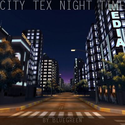 Ciudad Tex Night Time royalty-free modelo 3d - Preview no. 4