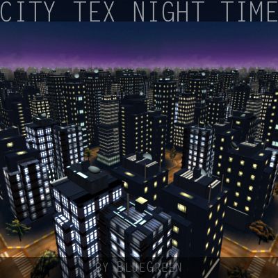 Ciudad Tex Night Time royalty-free modelo 3d - Preview no. 5