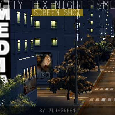 Ciudad Tex Night Time royalty-free modelo 3d - Preview no. 13