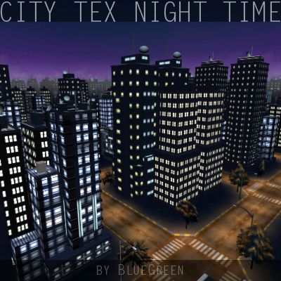 Ciudad Tex Night Time royalty-free modelo 3d - Preview no. 9