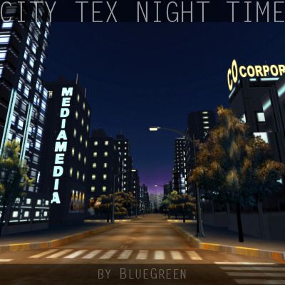 Ciudad Tex Night Time royalty-free modelo 3d - Preview no. 2