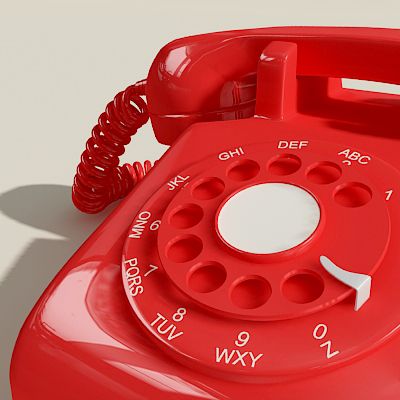 Téléphone rouge 3d model