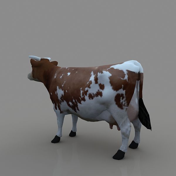 Mucca royalty-free 3d model - Preview no. 3