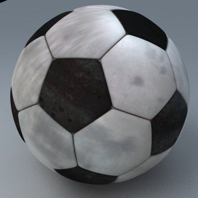 Pallone realistico di calcio 3d model