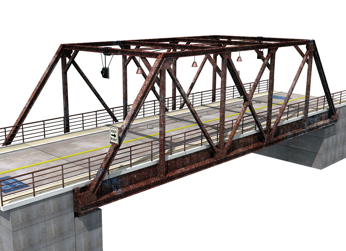 Puente de acero modelo 3d