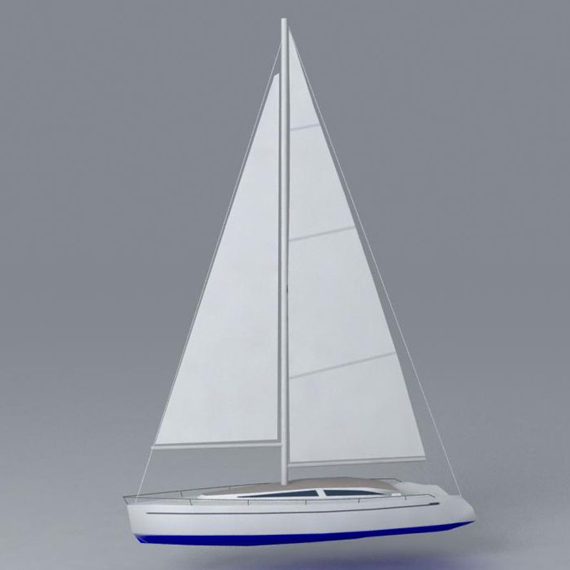 Barca a vela 3d model