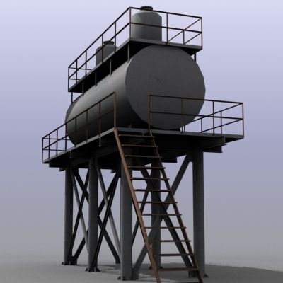 Huge Water Tank 3d model