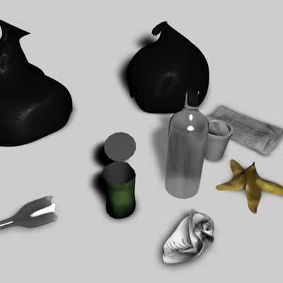 Junk Items royalty-free 3d model - Preview no. 3