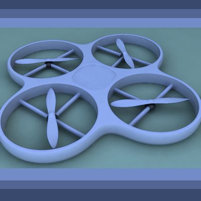 quad elicottero 3d model