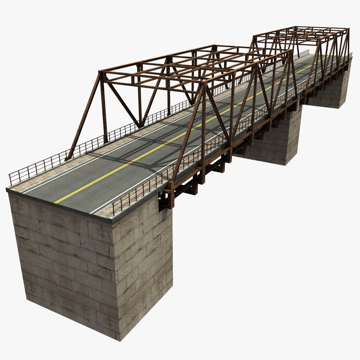 Brug met metaal 3d model