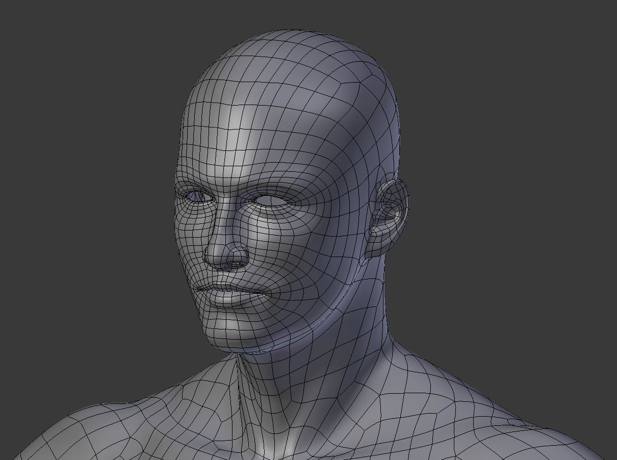 现实的人体网格 3d model