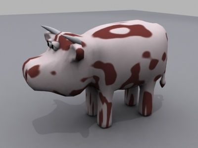 mucca degli animali 3d model