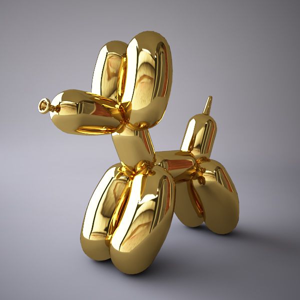 Jeff Koons Balloon Dog 3d model