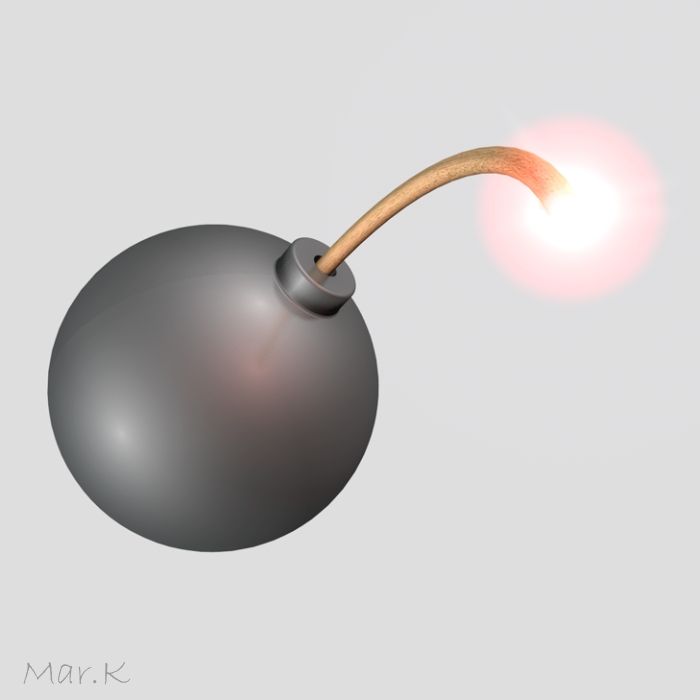 Tecknade bomben 3d model