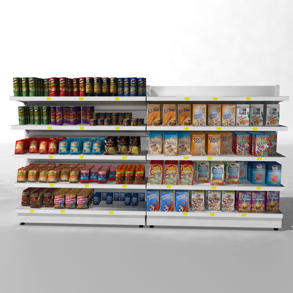 Supermarket Shelves 3d model