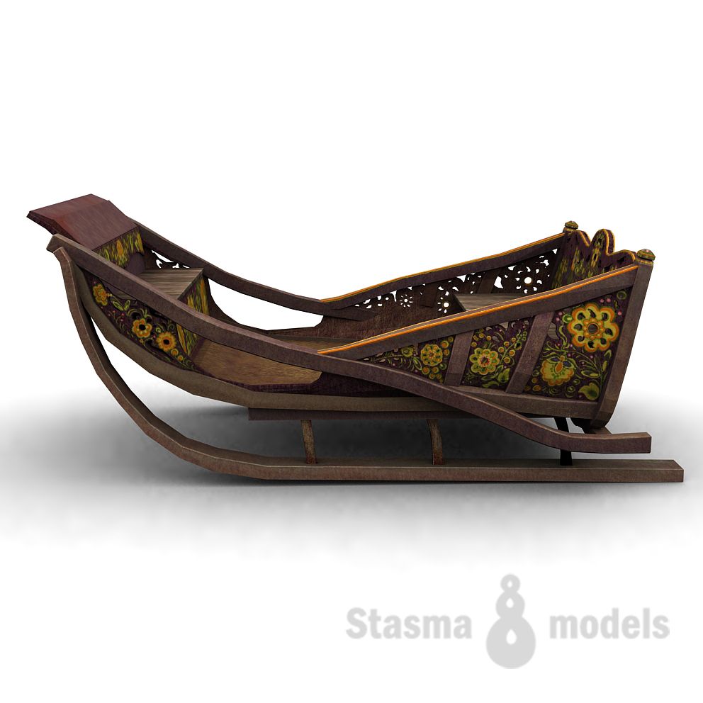 Slitta russa 3d model