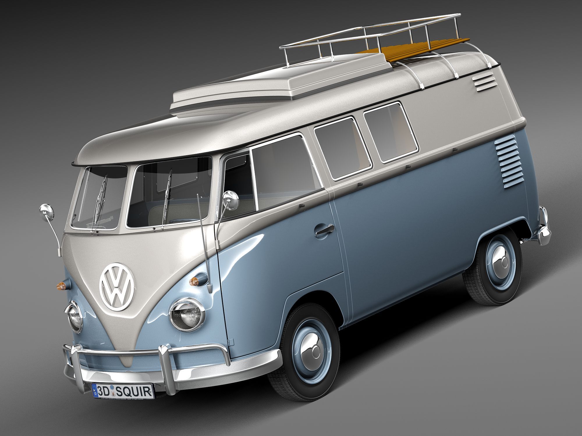 Volkswagen Camper Van 1950 3d model