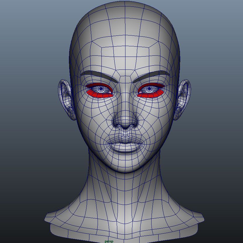 Girl Head 3d model