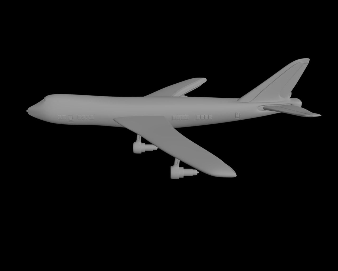 Jumbo jet modelo 3d