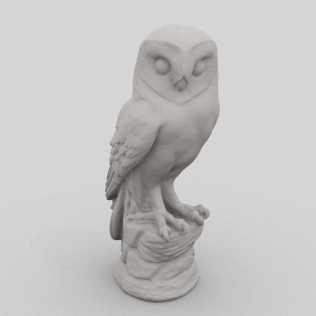 Owl Statue Scanner 3D 3d model