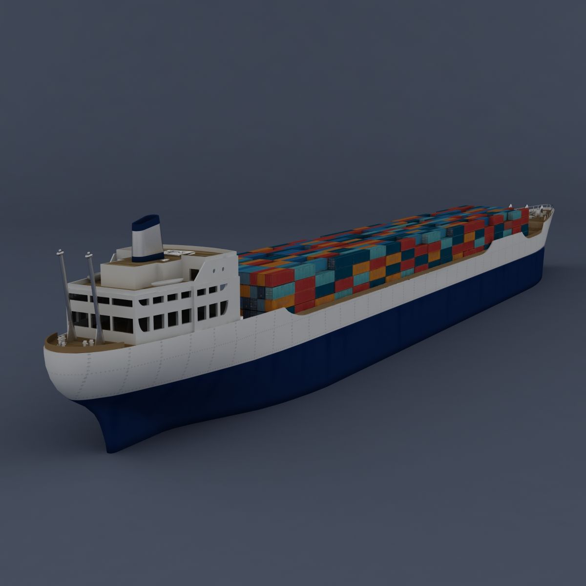 Vrachtcontainerschip: 3d model