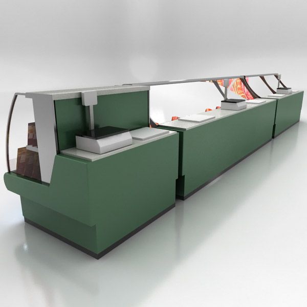 Deli Counters royalty-free 3d model - Preview no. 10