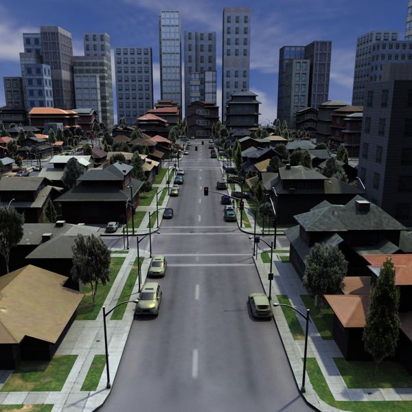 Stadt c4d 3d model