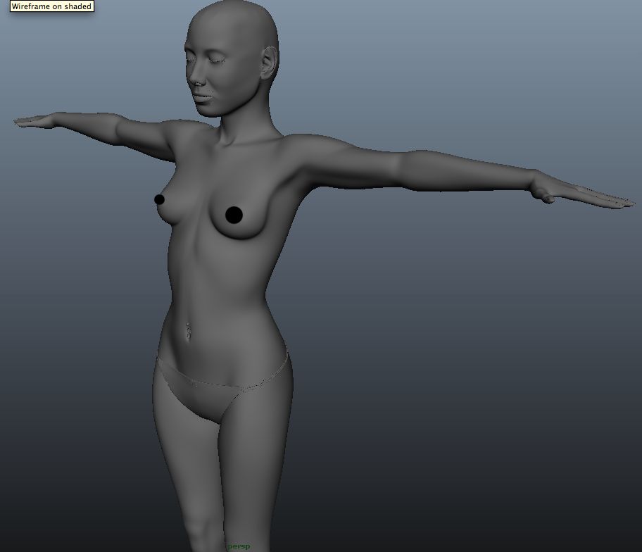 Female model 3d model