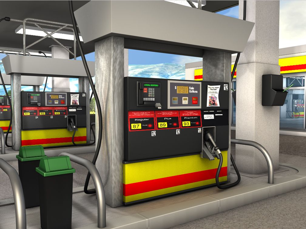 Gas Station royalty-free 3d model - Preview no. 2