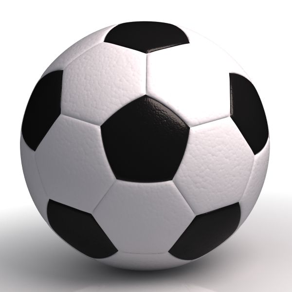 palla da calcio royalty-free 3d model - Preview no. 3