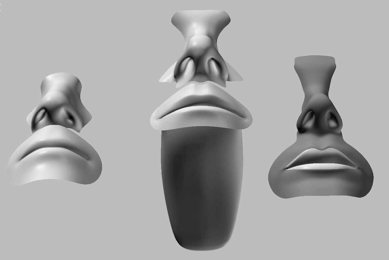 Character Faces Feet Hands Parts 3d model