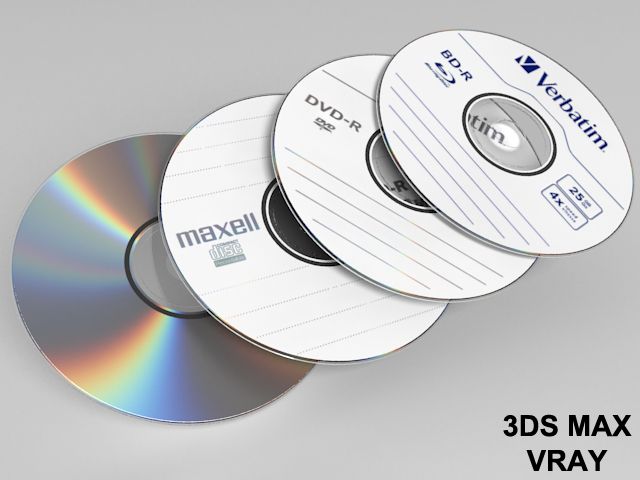 CD DVD disc royalty-free 3d model - Preview no. 2