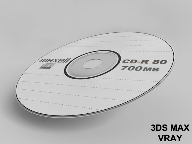 CD DVD disc royalty-free 3d model - Preview no. 7