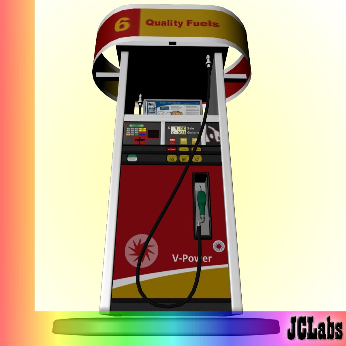 Gas Station royalty-free 3d model - Preview no. 3