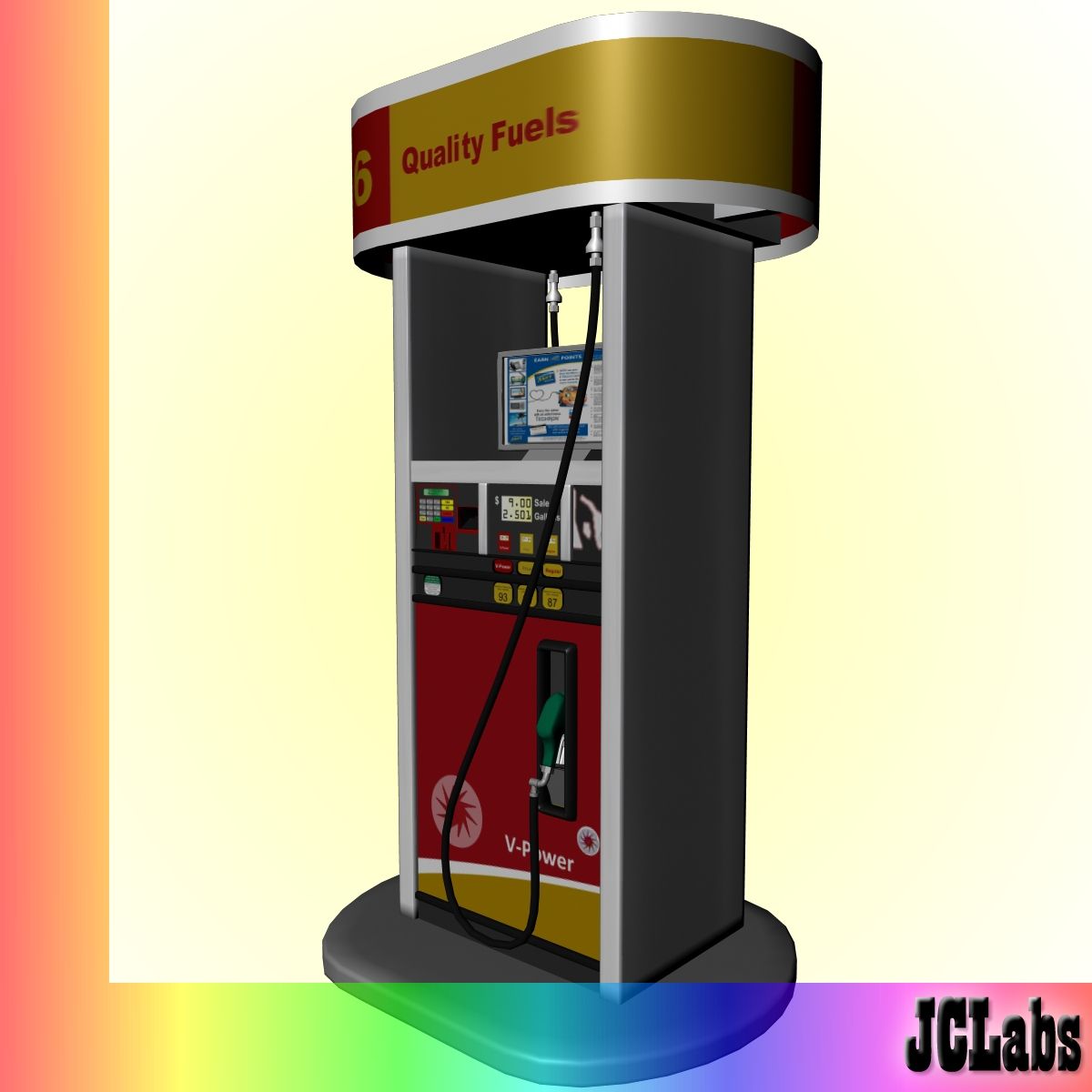 Gas Station royalty-free 3d model - Preview no. 2