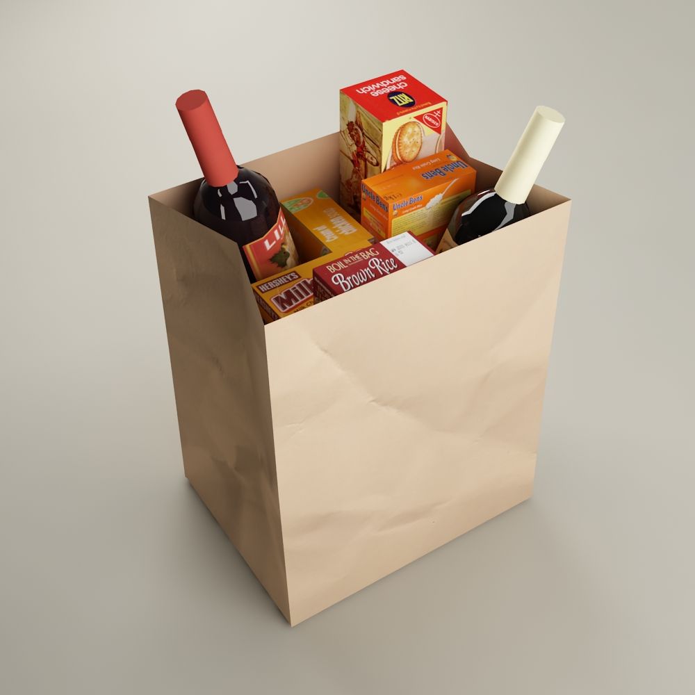 Shopping bag_02 3d model