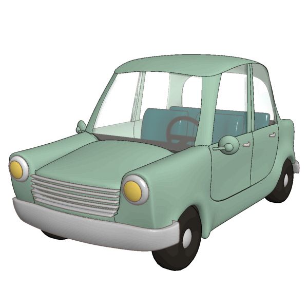 carro dos desenhos animados 3d model