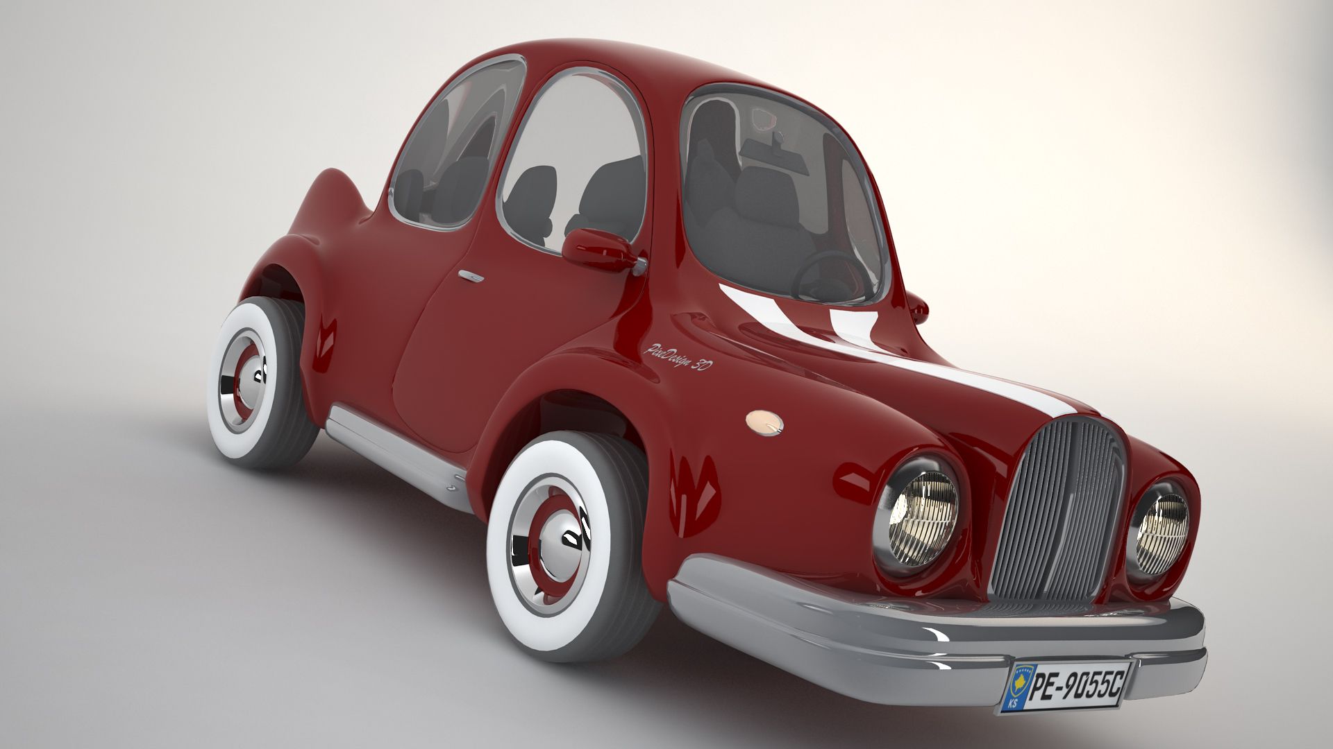 Comic Auto 3d model