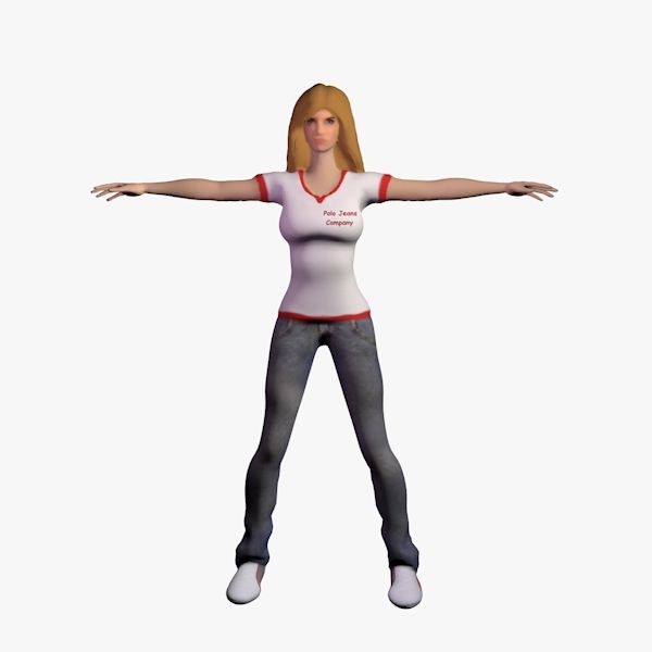 Girl character 3d model