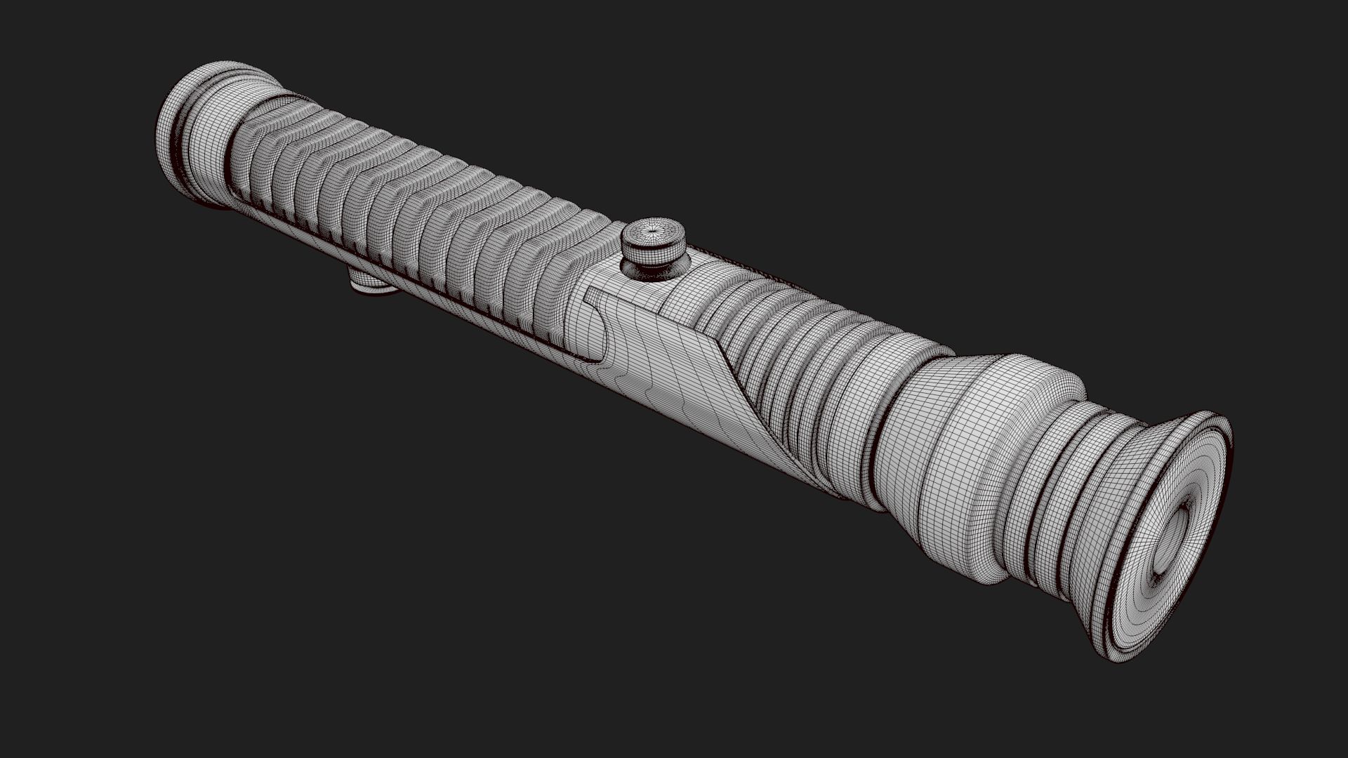 Quigon Jinn Lightsaber royalty-free 3d model - Preview no. 29