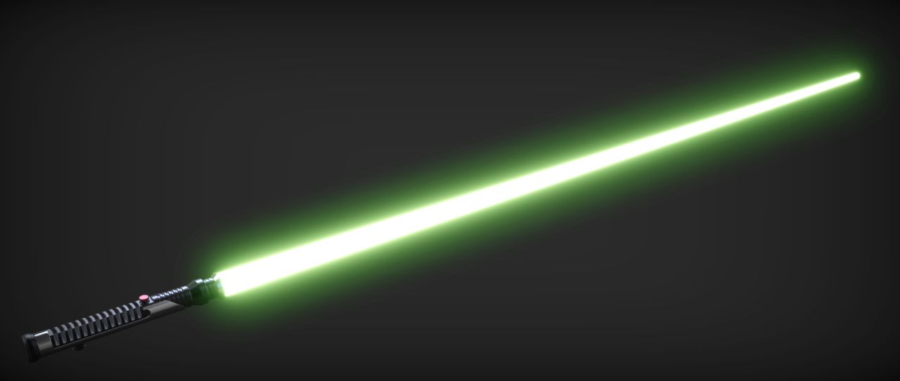 Quigon Jinn Lightsaber royalty-free 3d model - Preview no. 8