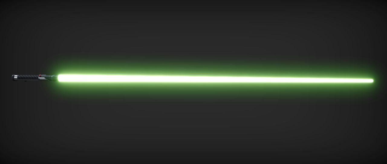 Quigon Jinn Lightsaber royalty-free 3d model - Preview no. 10