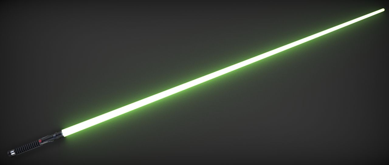 Quigon Jinn Lightsaber royalty-free 3d model - Preview no. 23